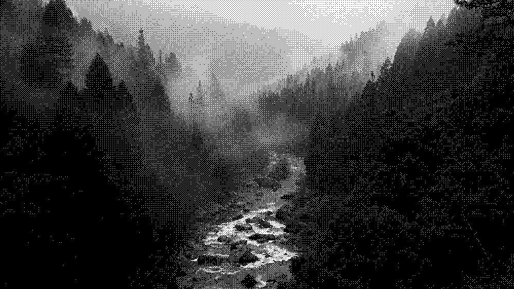 River flowing through ravine